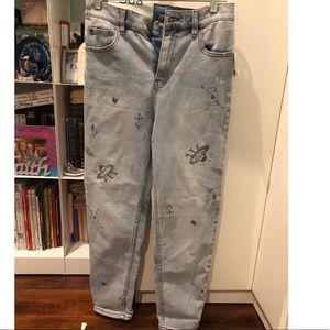 BDG Girlfriend High-Rise Longline Patterned Jean